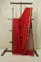 Red Maheshwari Saree - SRRMS1251