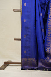 Blue Raw Silk Saree - SRBRSS837