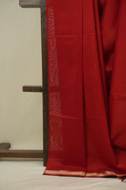 Red Maheshwari Saree - SRRMS1251