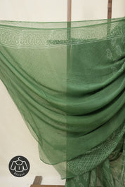 Sage Green HBP Chiffon Saree - SRSGHCS30