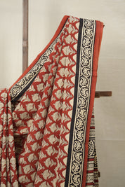 Maroon HBP Cotton Saree - SRMCS3009