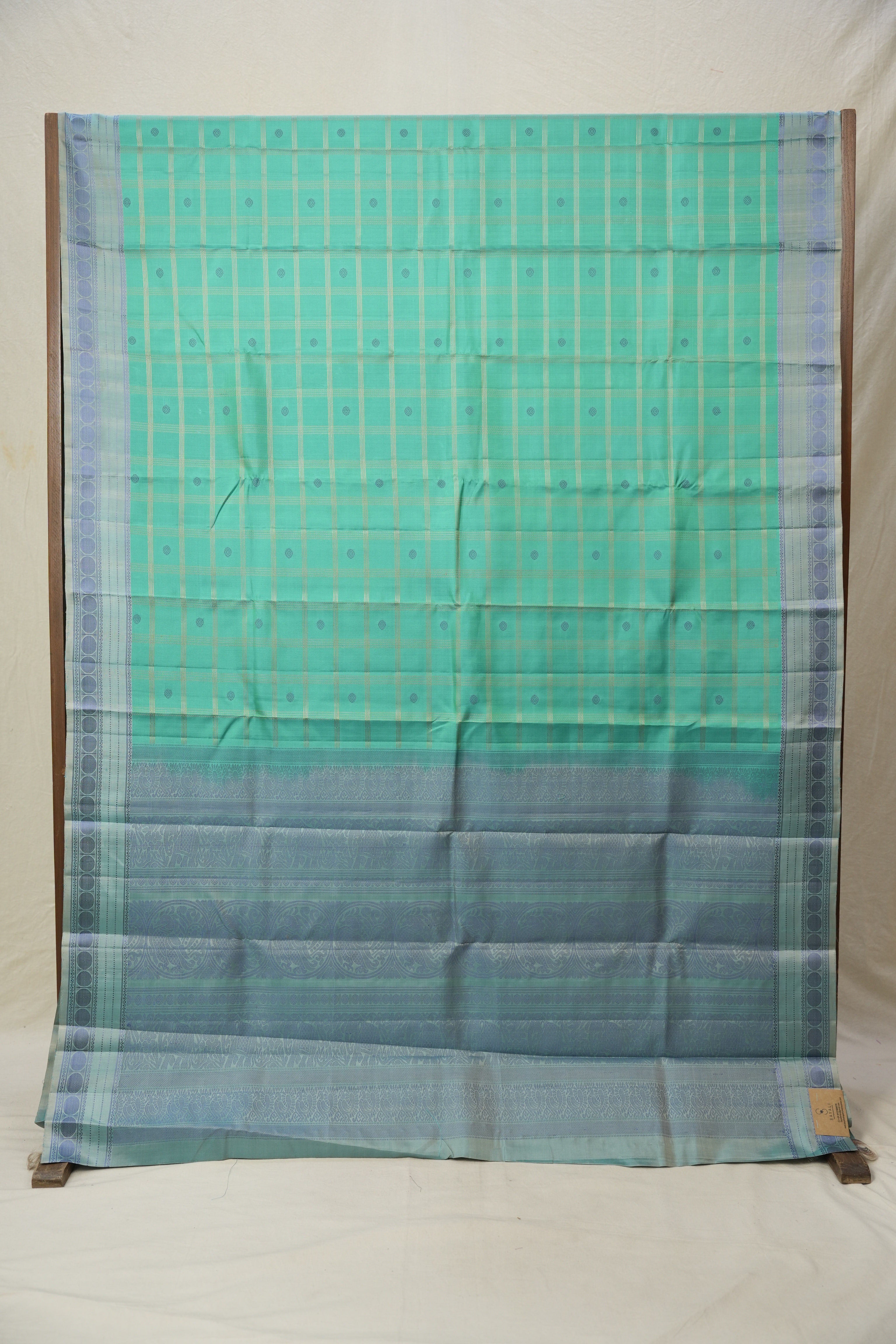 Turquoise Kanjivaram Silk Saree - SRTKSS979
