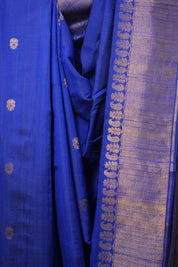 Blue Raw Silk Saree - SRBRSS837