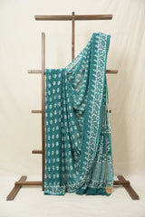 Teal Green HBP Chiffon Saree - SRTGHCS29
