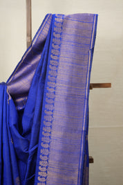 Blue Raw Silk Saree - SRBRSS837