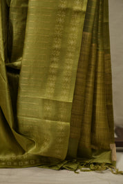 Mehendi Green Tussar Silk Saree - SRMGTSS1959