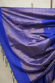 Blue Raw Silk Saree - SRBRSS837