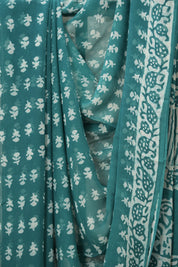 Teal Green HBP Chiffon Saree - SRTGHCS29