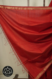 Red Maheshwari Saree - SRRMS1251