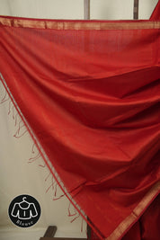 Red Maheshwari Saree - SRRMS1251