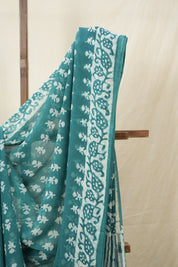 Teal Green HBP Chiffon Saree - SRTGHCS29