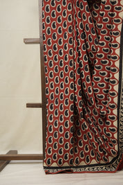 Maroon HBP Cotton Saree - SRMCS3011