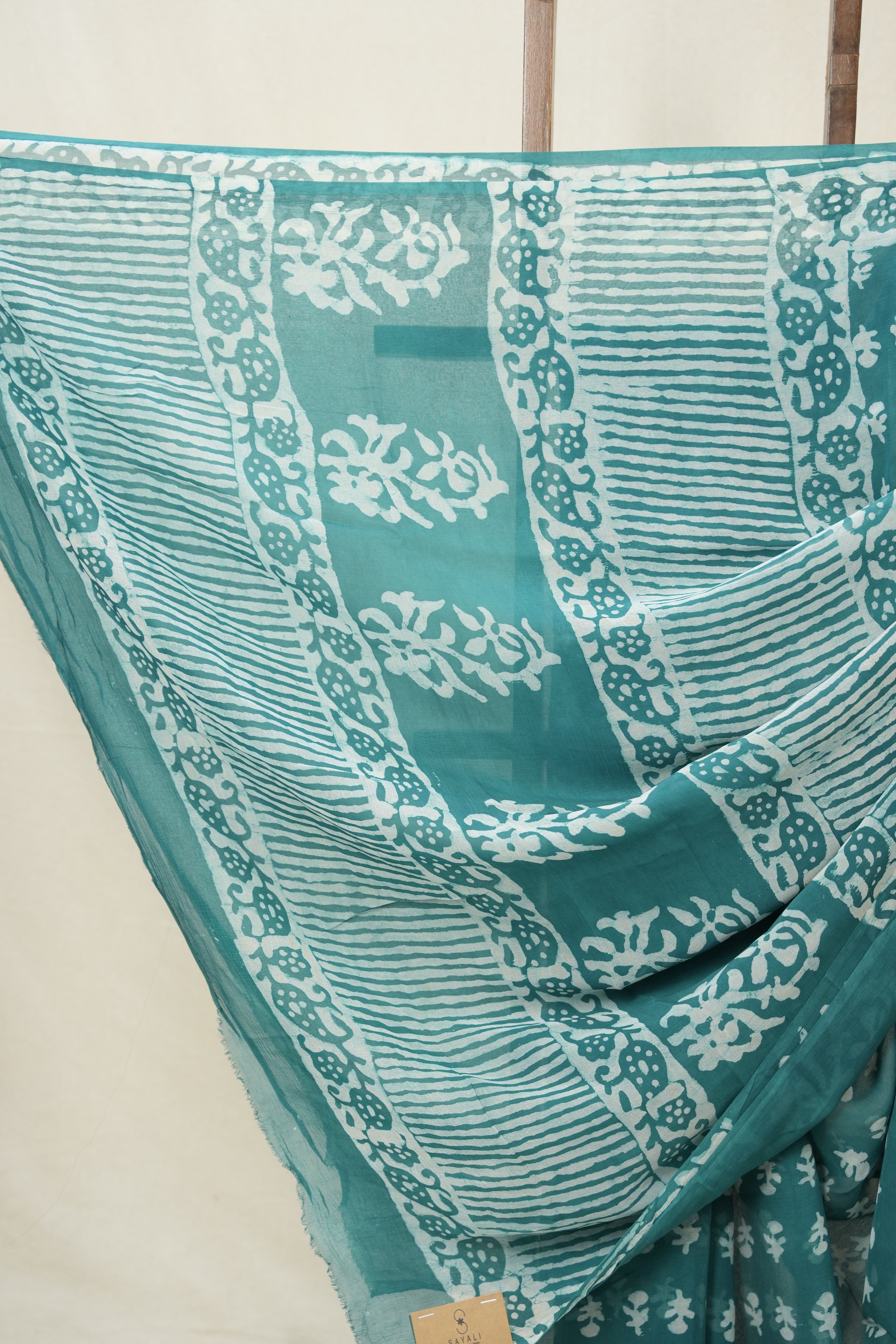 Teal Green HBP Chiffon Saree - SRTGHCS29