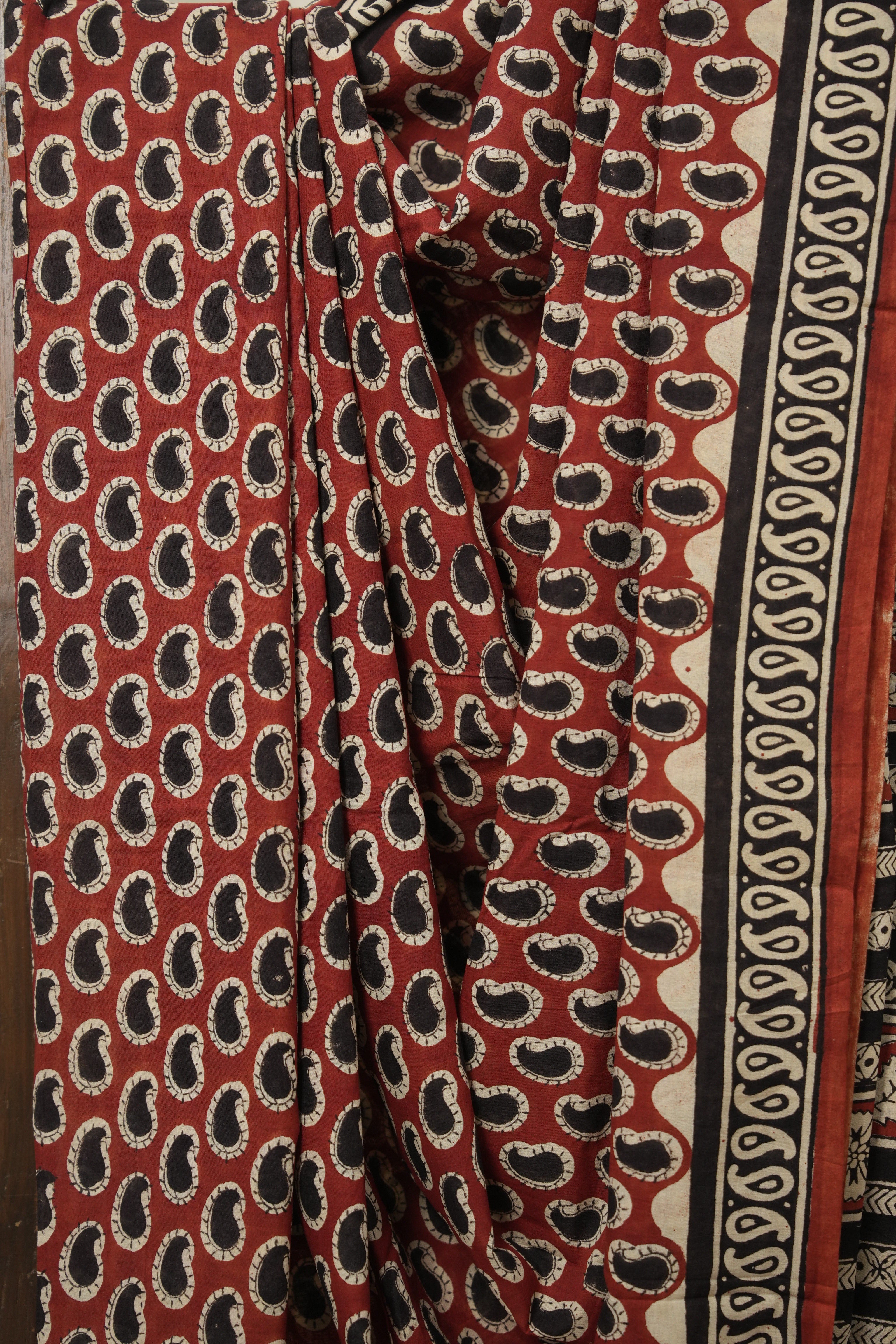 Maroon HBP Cotton Saree - SRMCS3011