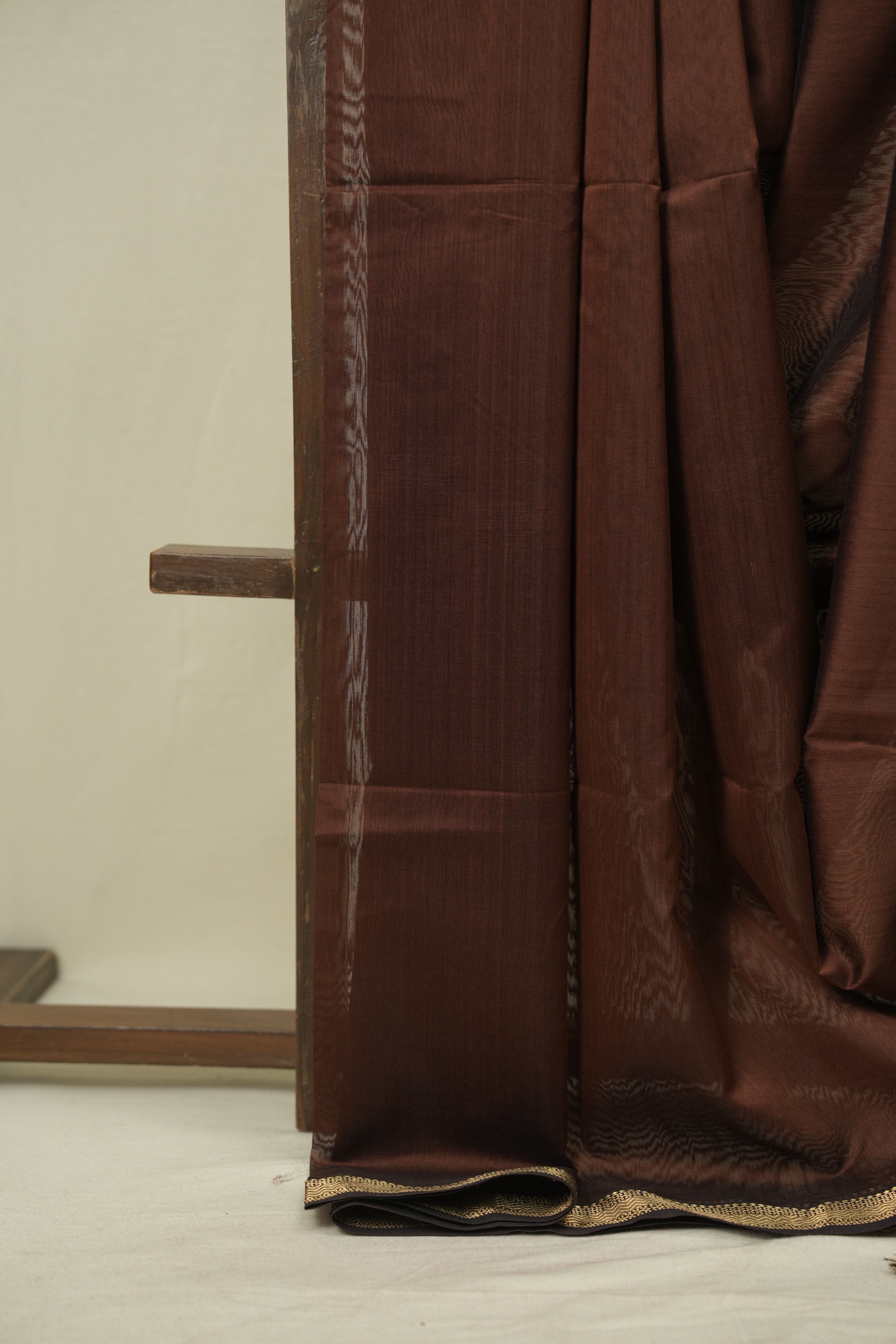 Brown Maheshwari Saree - SRBMS1250