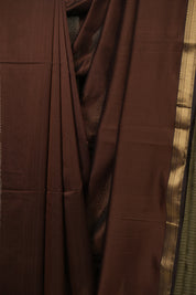 Brown Maheshwari Saree - SRBMS1250