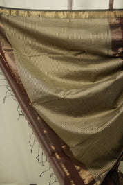 Brown Maheshwari Saree - SRBMS1250