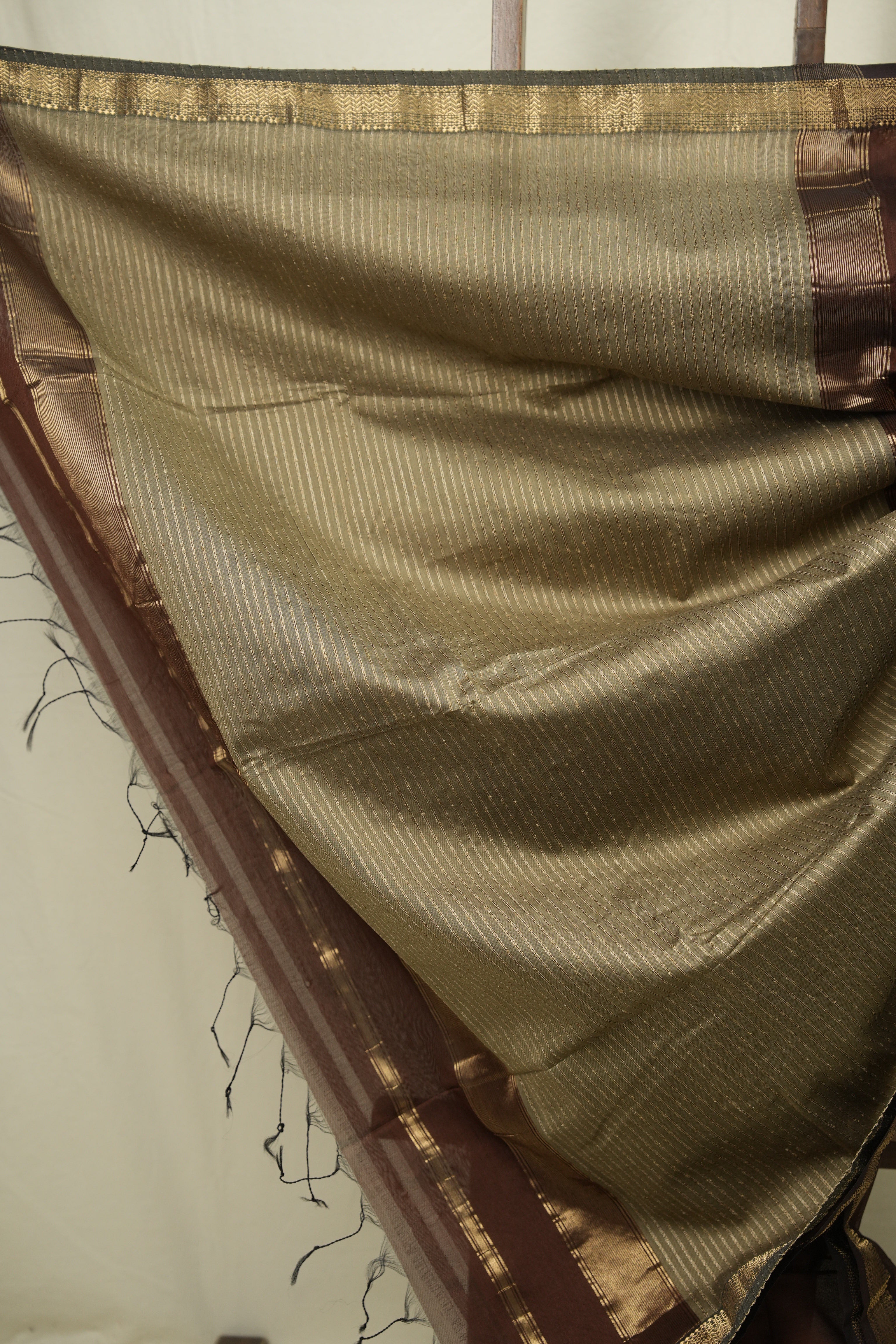 Brown Maheshwari Saree - SRBMS1250
