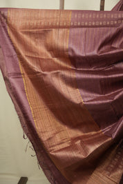 Plum Tussar Silk Saree - SRPTSS1961