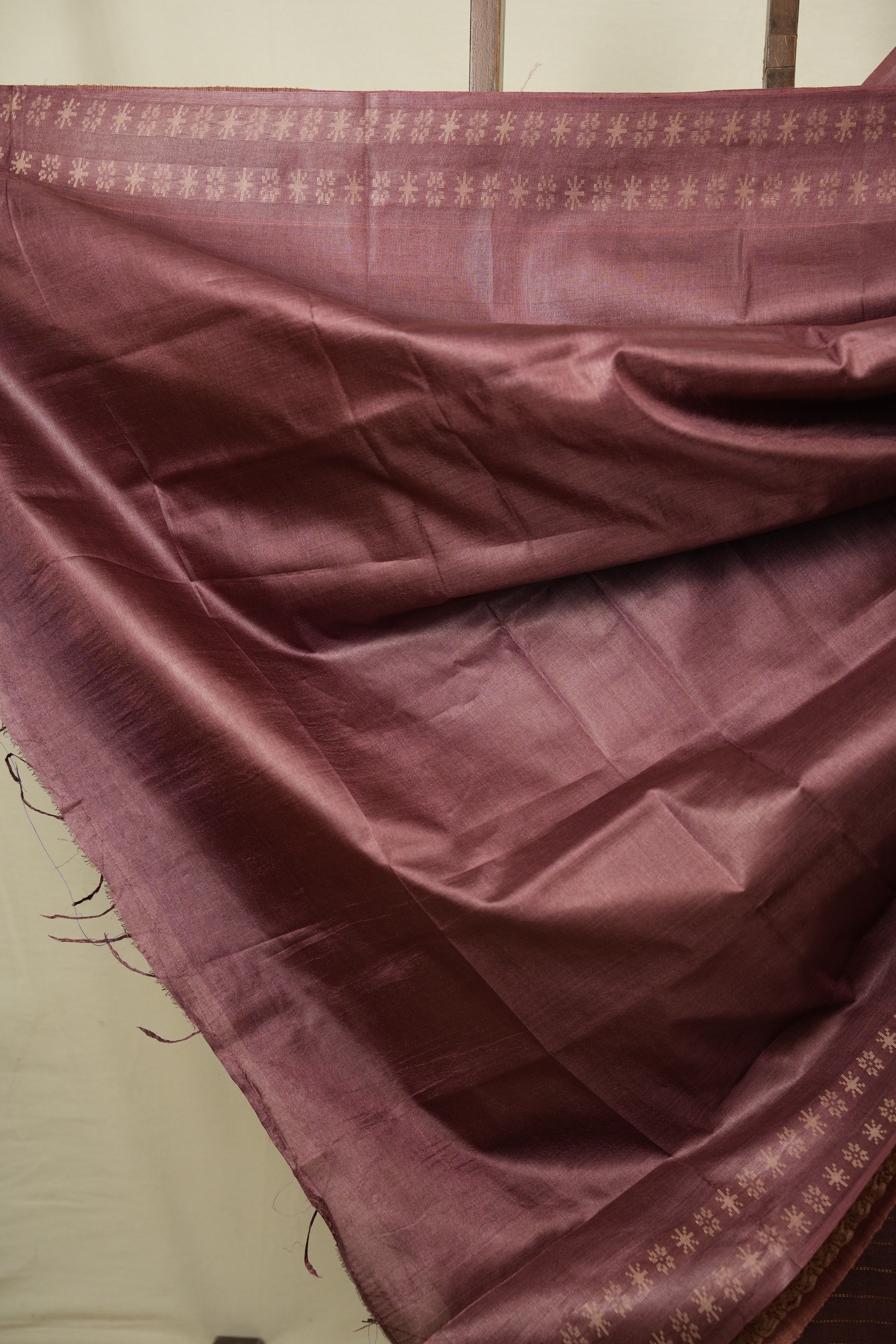 Plum Tussar Silk Saree - SRPTSS1961