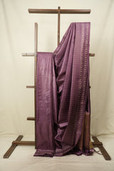Dark Plum Tussar Silk Saree - SRDPTSS1963