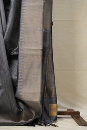 Grey Raw Silk Saree - SRGRSS905