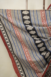 Black HBP Cotton Saree - SRBCS3010