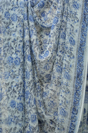 Light Blue HBP Chiffon Saree - SRRHCS33