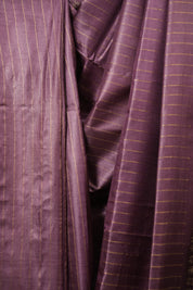 Dark Plum Tussar Silk Saree - SRDPTSS1963