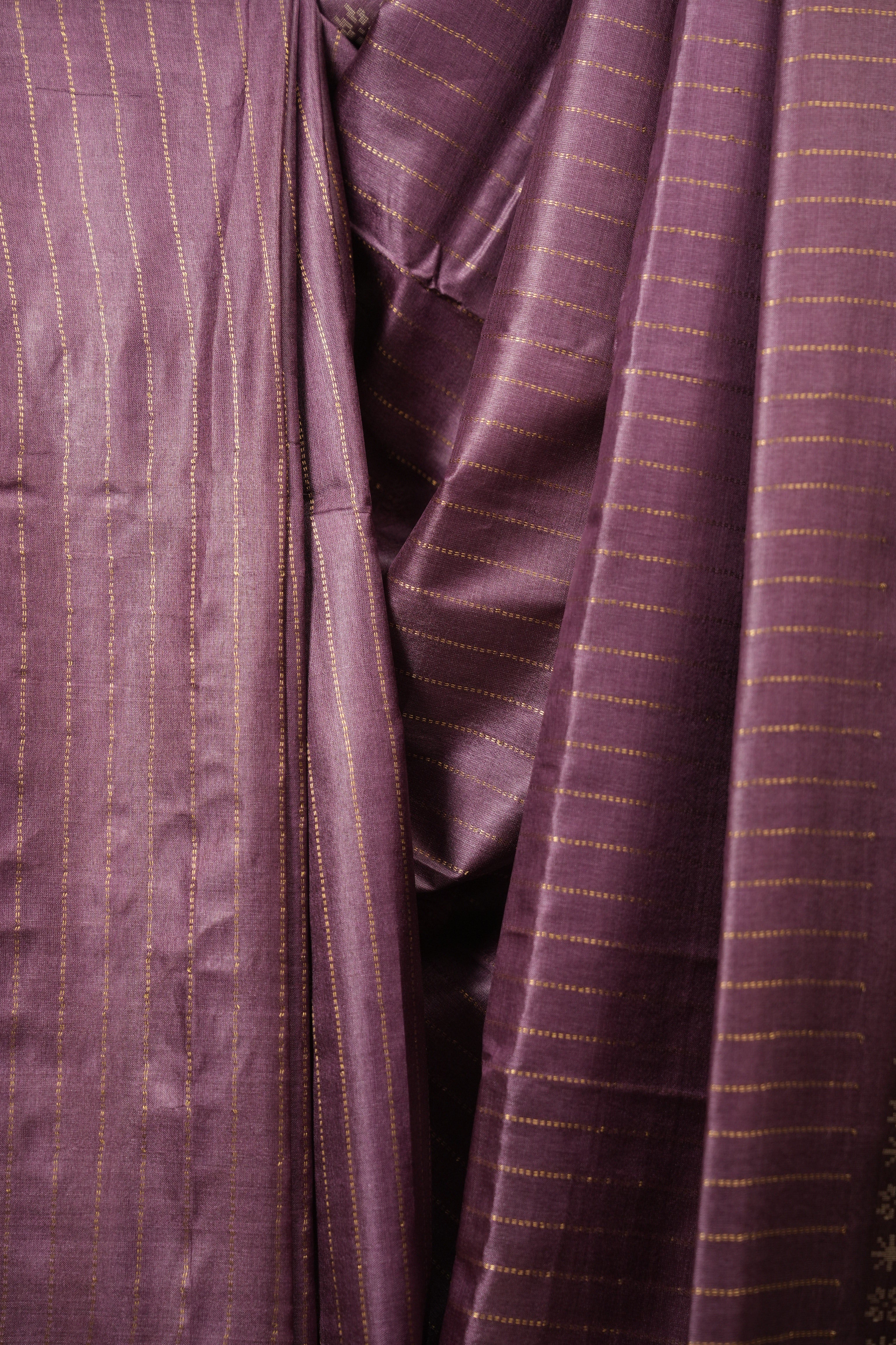 Dark Plum Tussar Silk Saree - SRDPTSS1963