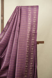 Dark Plum Tussar Silk Saree - SRDPTSS1963