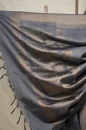 Grey Raw Silk Saree - SRGRSS905