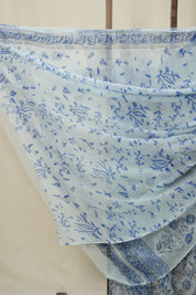 Light Blue HBP Chiffon Saree - SRRHCS33