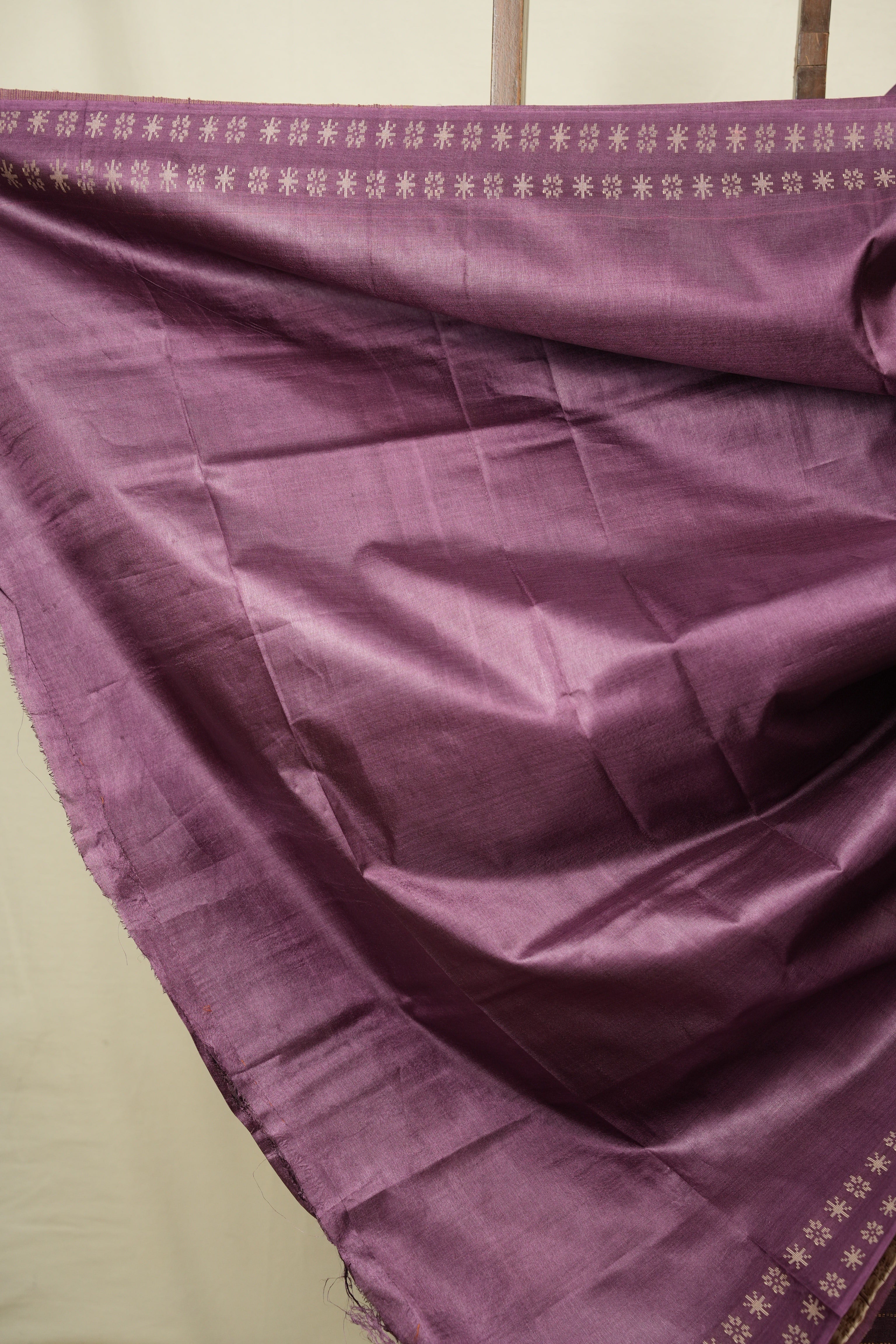 Dark Plum Tussar Silk Saree - SRDPTSS1963
