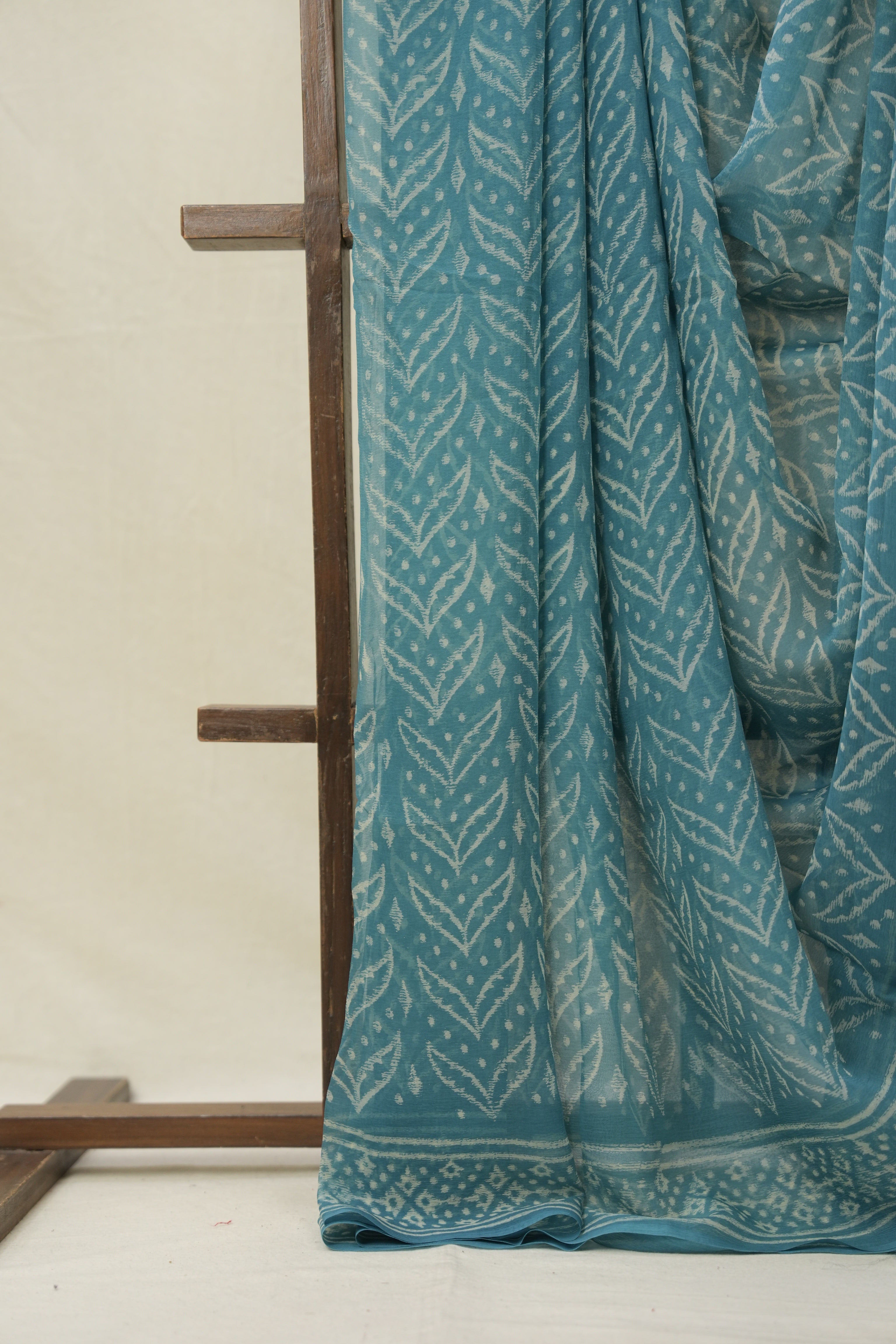 Powder Blue HBP Chiffon Saree - SRPBHCS31