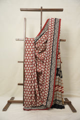 Maroon HBP Cotton Saree - SRMCS3026