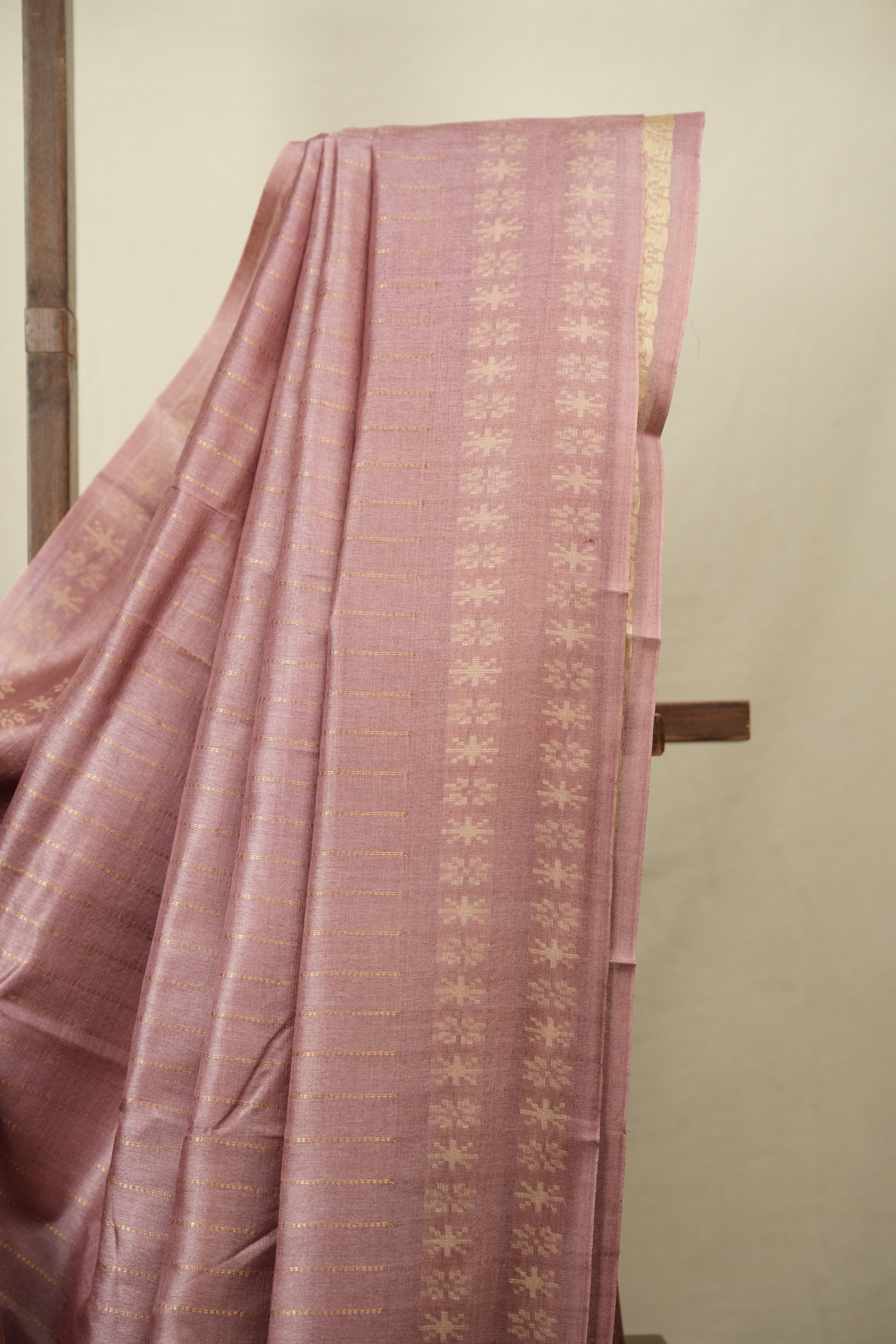 Mauve Tussar Silk Saree - SRMTSS1960