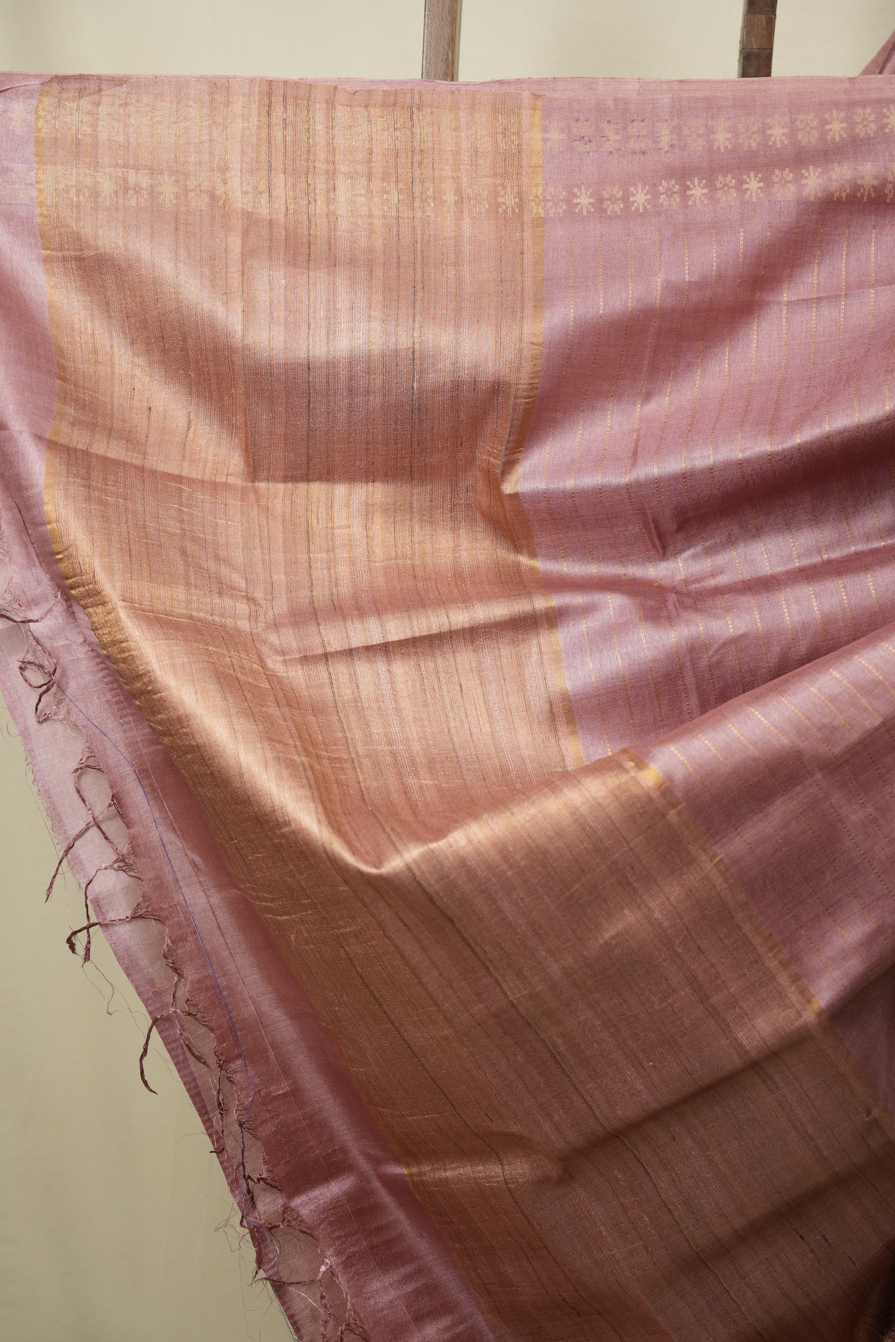 Mauve Tussar Silk Saree - SRMTSS1960