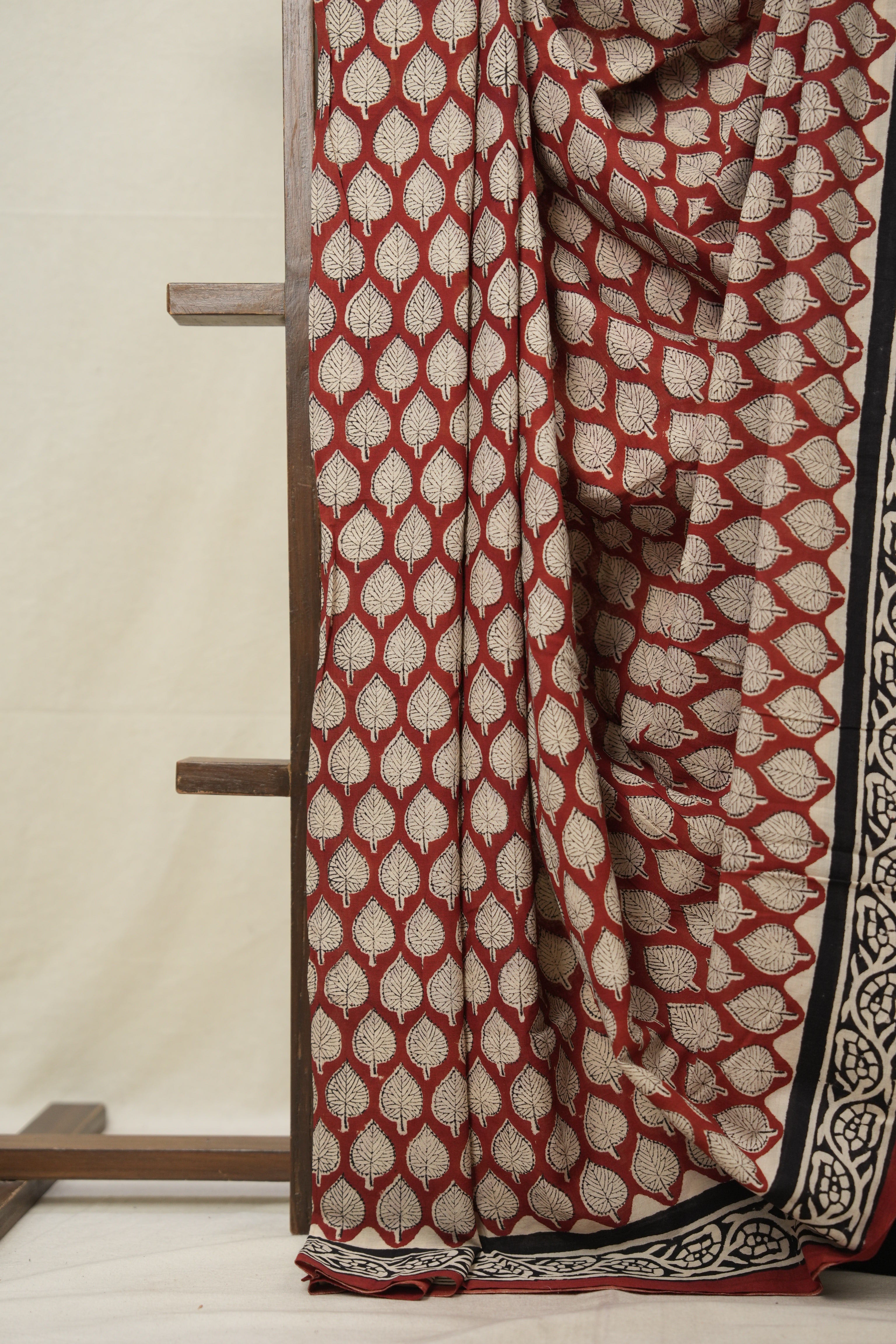 Maroon HBP Cotton Saree - SRMCS3026