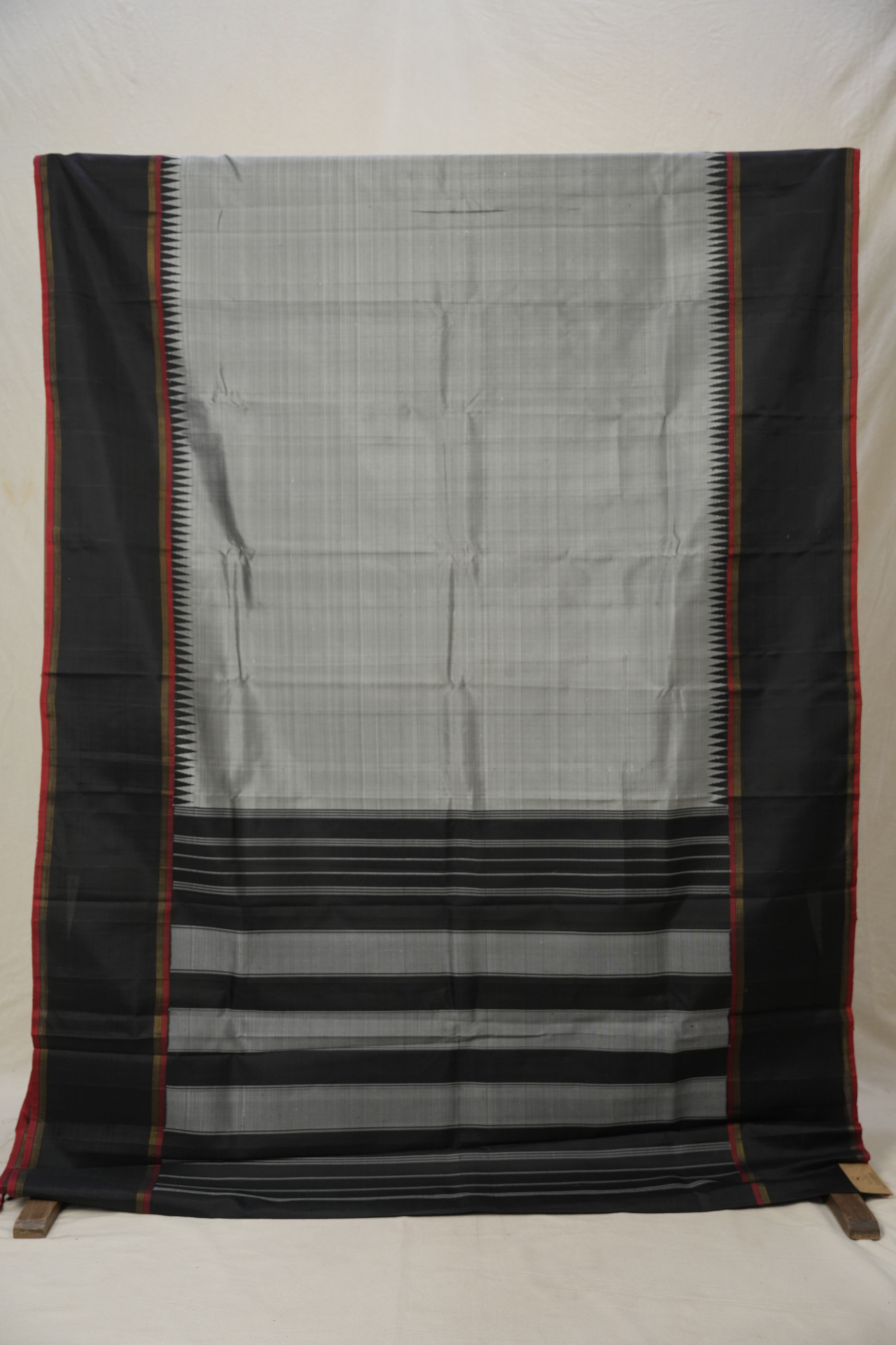 Grey Kanjivaram Silk Saree - SRGKSS60