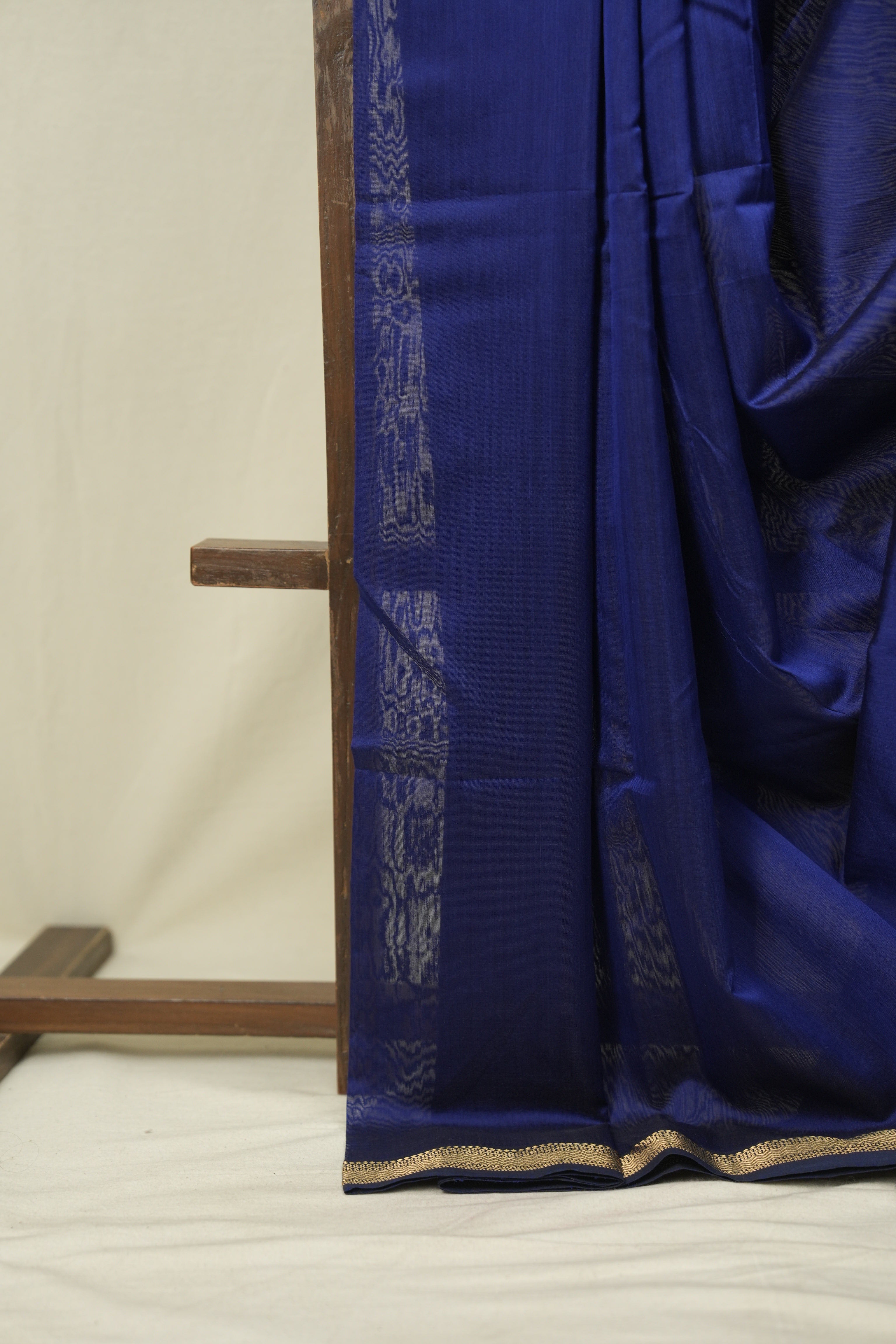Navy Blue Maheshwari Saree - SRNBMS1255