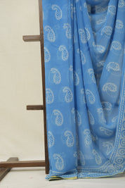 Sky Blue HBP Chiffon Saree - SRSBHCS34