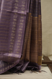Purple Tussar Silk Saree - SRPTSS1964