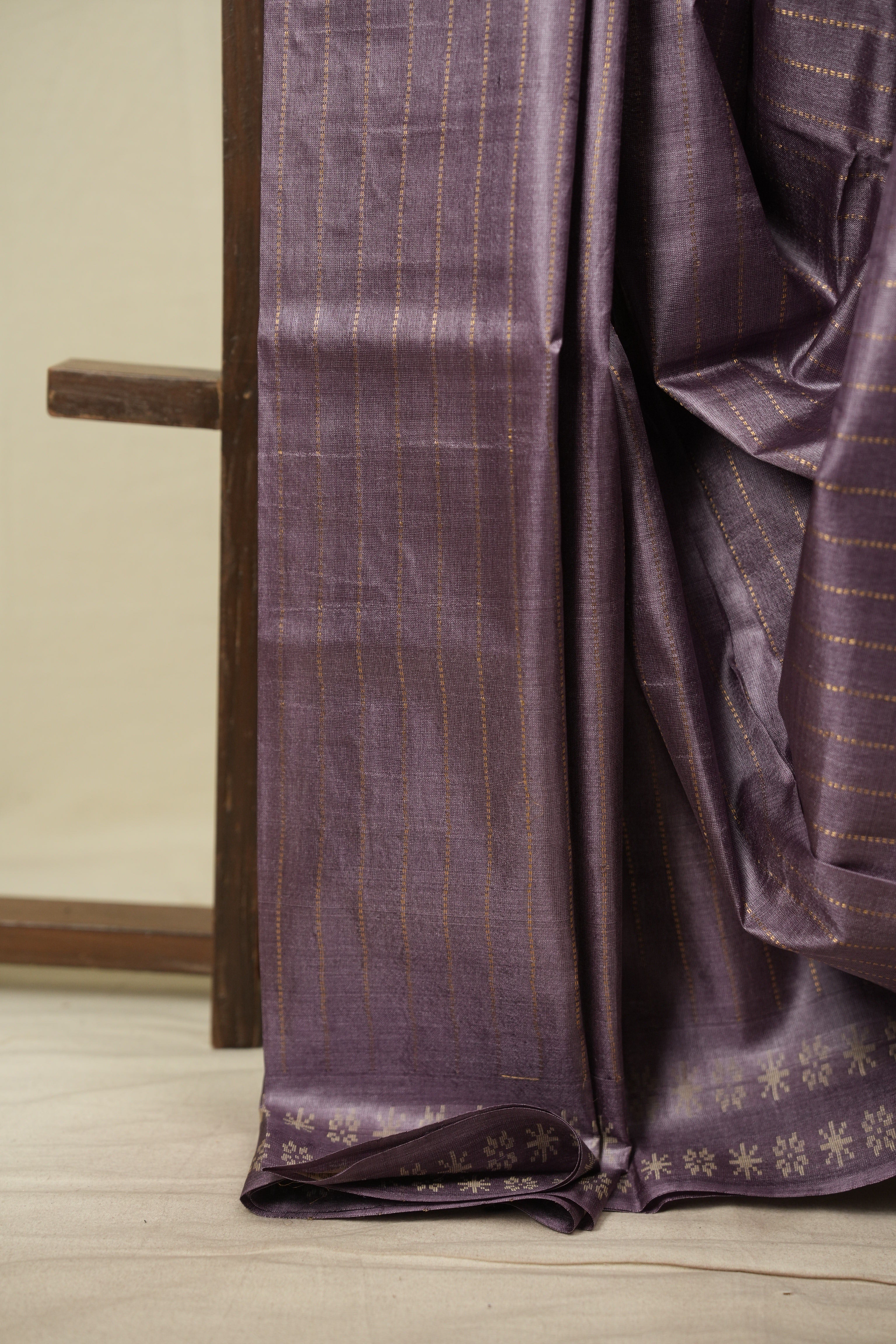 Purple Tussar Silk Saree - SRPTSS1964