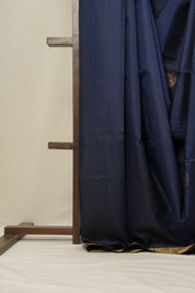 Dark Blue Raw Silk Saree - SRDBRSS802