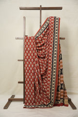 Maroon HBP Cotton Saree - SRMCS3027