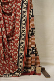 Maroon HBP Cotton Saree - SRMCS3027