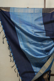 Dark Blue Raw Silk Saree - SRDBRSS802