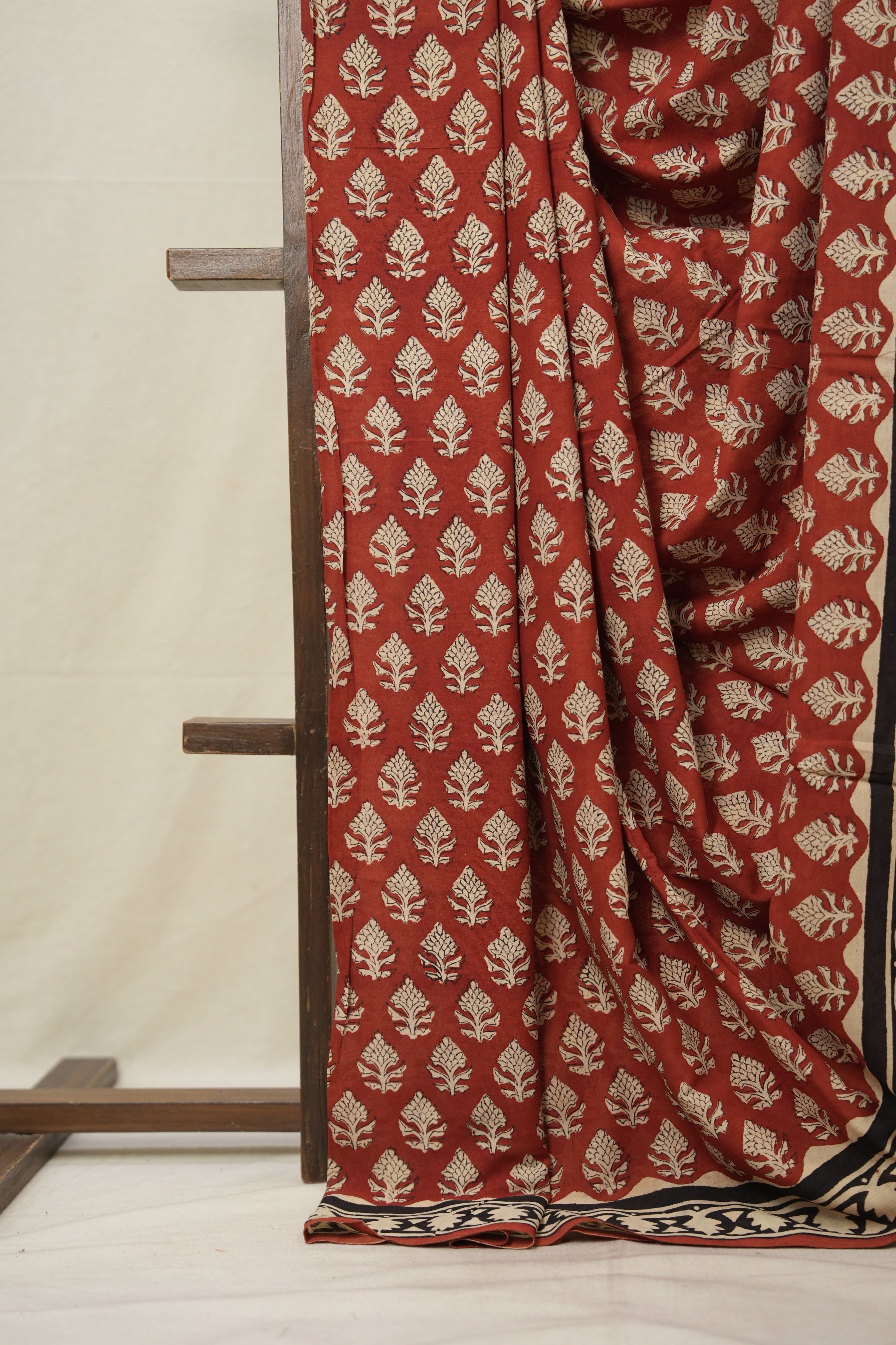 Maroon HBP Cotton Saree - SRMCS3027