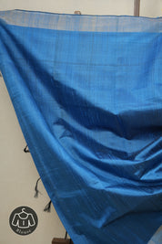 Dark Blue Raw Silk Saree - SRDBRSS802